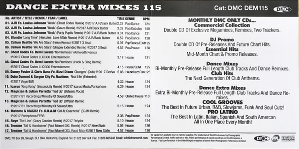 télécharger l'album Various - DMC Dance Extra Mixes 115