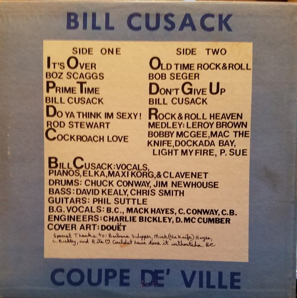 baixar álbum Bill Cusack - Coupe De Ville