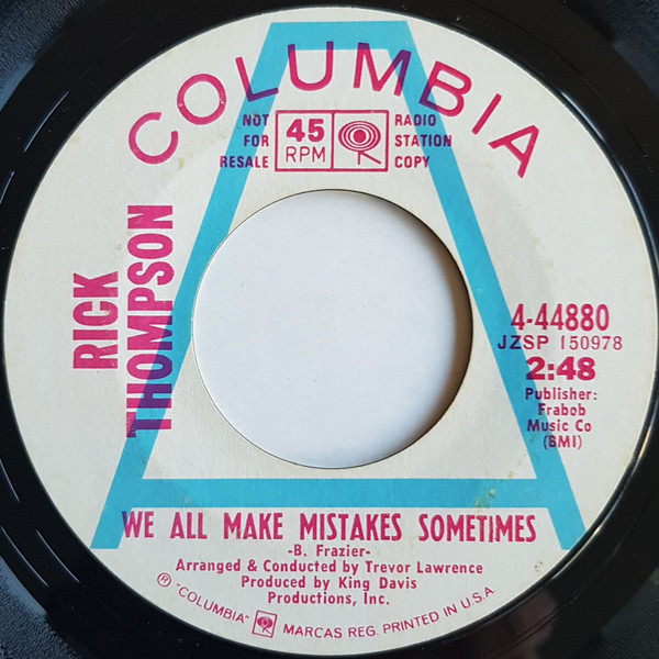 lataa albumi Rick Thompson - We All Make Mistakes Sometimes What Do I Have To Do