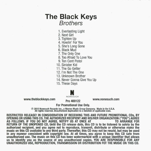Brothers by The Black Keys (Album; Nonesuch; 526426-1): Reviews