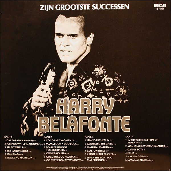 descargar álbum Harry Belafonte - Zijn Grootste Successen