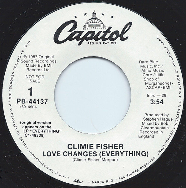 Climie Fisher - Love Changes (Everything) | Releases | Discogs