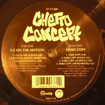 Ghetto Concept – E-Z On Tha Motion (1995, CD) - Discogs