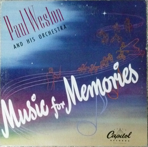 Capitol Paul Weston Musica Per Memories 10” LP Capitol VG 