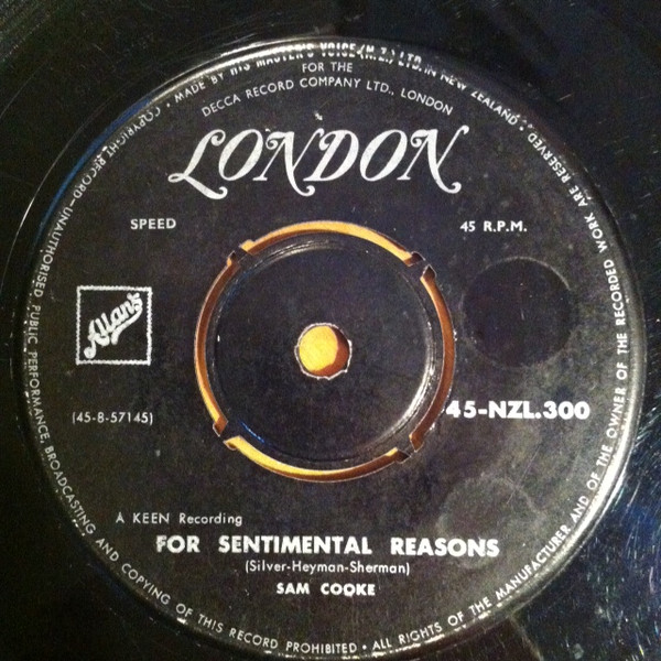 Sam Cooke – For Sentimental Reasons / Desire Me (1957, Vinyl