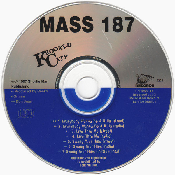 Mass 187 – Krooked City (1997, CD) - Discogs