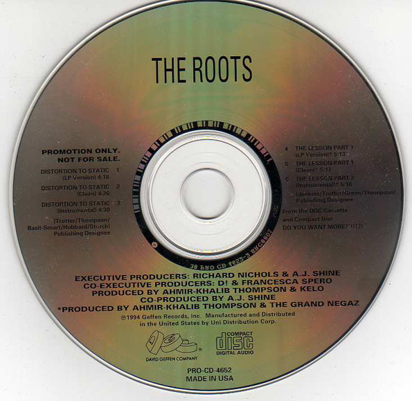 The Roots – Distortion To Static (1994, Vinyl) - Discogs