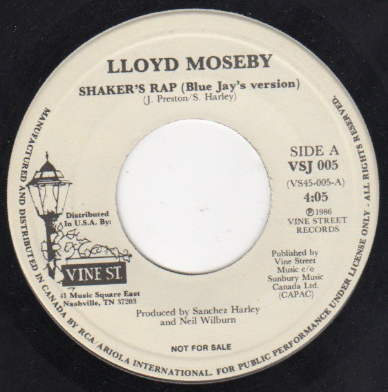 Lloyd Moseby – Shaker's Rap (Blue Jay's Version) (1986, Vinyl) - Discogs