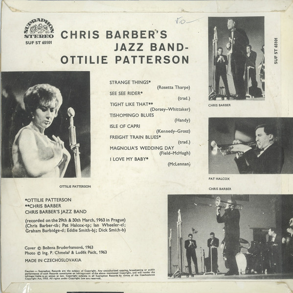 baixar álbum Chris Barber's Jazz Band, Ottilie Patterson - Chris Barbers Jazz Band In Prague