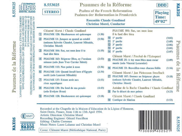 baixar álbum Claude Goudimel - Psaumes de la Réforme