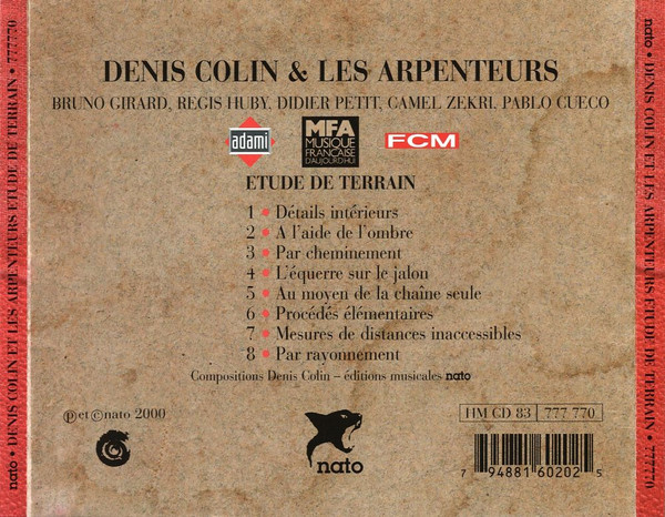 télécharger l'album Denis Colin & Les Arpenteurs - Etude De Terrain