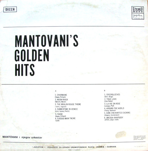 lataa albumi Mantovani I Njegov Orkestar - Mantovanis Golden Hits