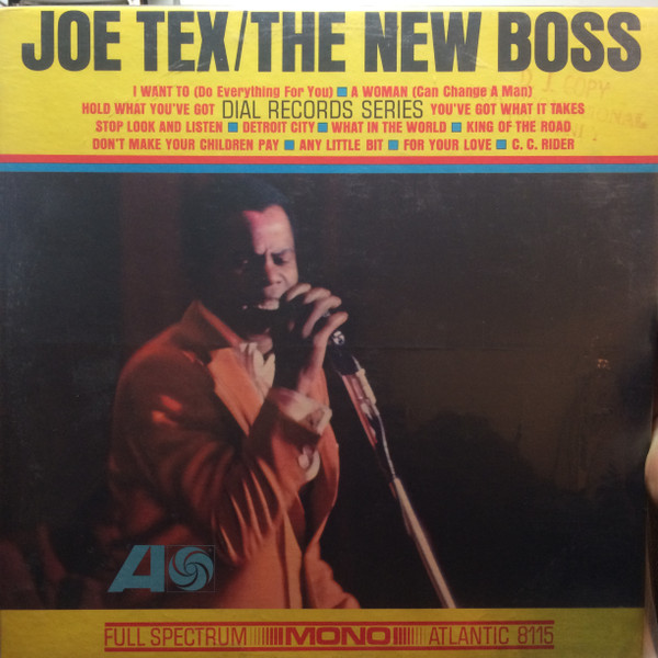 Joe Tex – The New Boss (1965, Vinyl) - Discogs