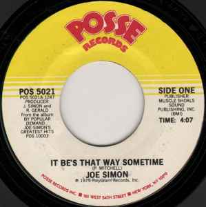 Joe Simon - It Be's That Way Sometimes album cover