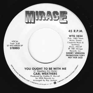 Carl Weathers – You Ought To Be With Me (1981, Vinyl) - Discogs