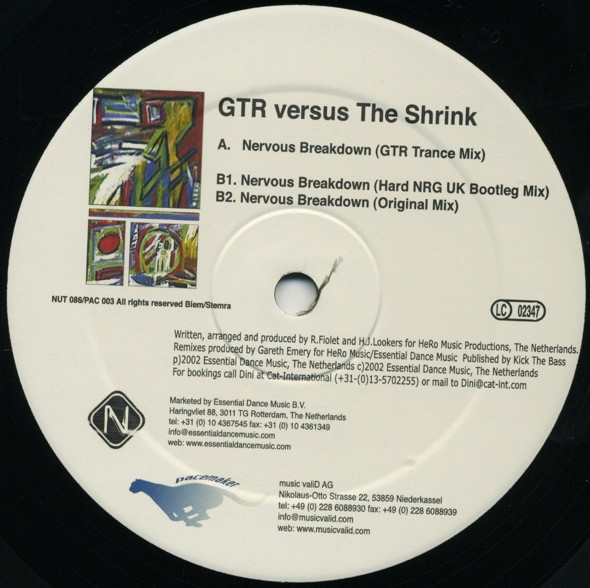 lataa albumi GTR versus The Shrink - Nervous Breakdown UK Remix Edition