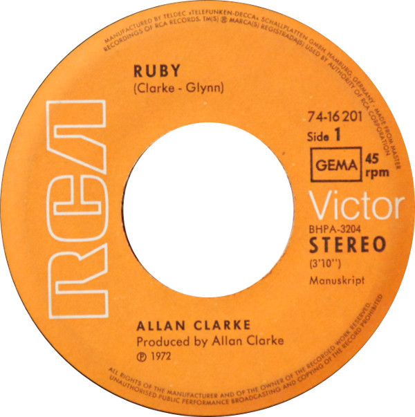 lataa albumi Allan Clarke - Ruby ᐧ Losing Me