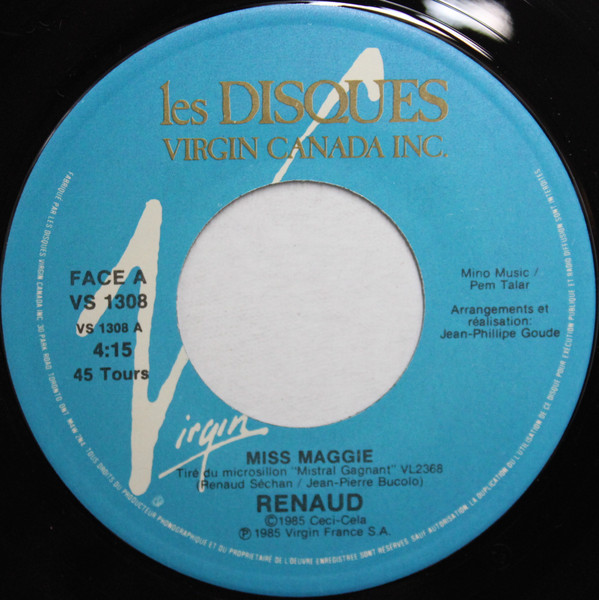 Disque vinyle 45 tours spécial Juke-Box de RENAUD - Miss Maggie dans   pour Collector's Boutique
