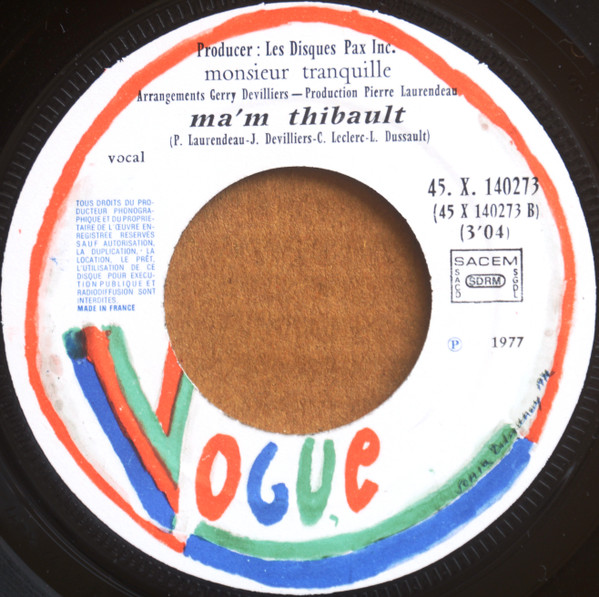 ladda ner album Monsieur Tranquille - Spécial Disco Mam Thibault Version Disco Madame Thibault Vocal