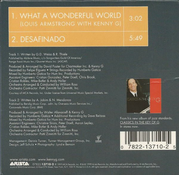 Album herunterladen Kenny G - What A Wonderful World