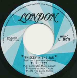 Thin Lizzy - Whiskey In The Jar / Black Boys On The Corner album cover