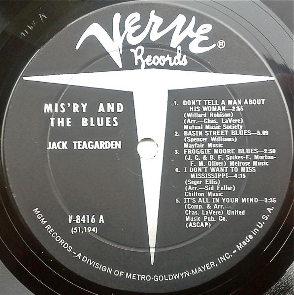 descargar álbum Jack Teagarden - Misry And The Blues