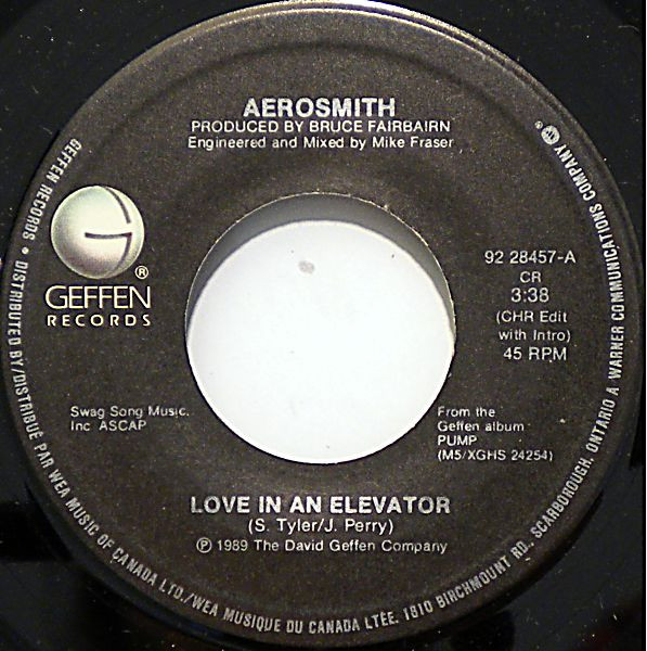 Aerosmith – Love In An Elevator (1989, Vinyl) - Discogs