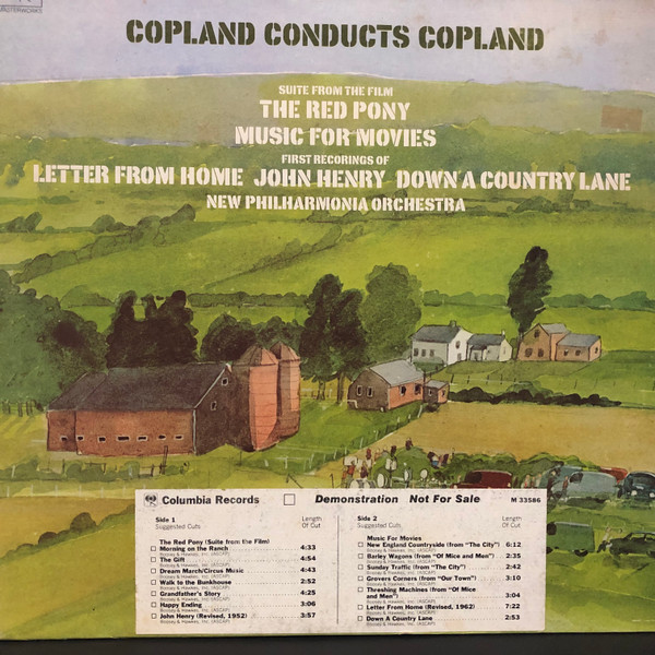 ladda ner album Aaron Copland - Suite From The Film The Red Pony Music For Movies First Recordings Of Letter From Home John Henry Down A Country Lane