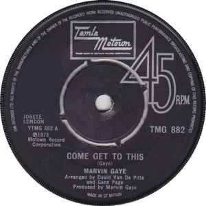 Marvin Gaye, Come Get To This, Vinyl (7, 45 RPM, Single, 4 Prong Centre)