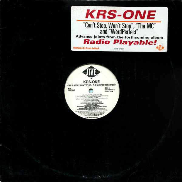 KRS-One – Can't Stop, Won't Stop / The MC / Word Perfect (1996