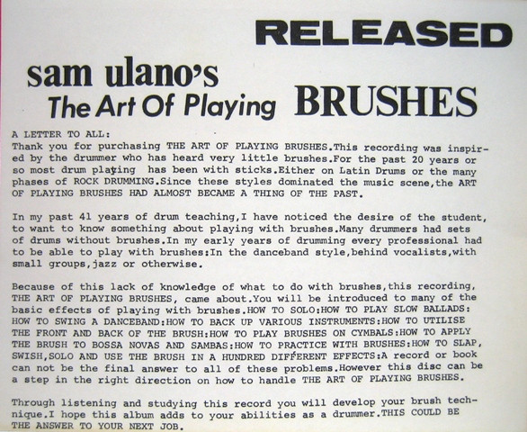 descargar álbum Sam Ulano - Art Of Playing Brushes