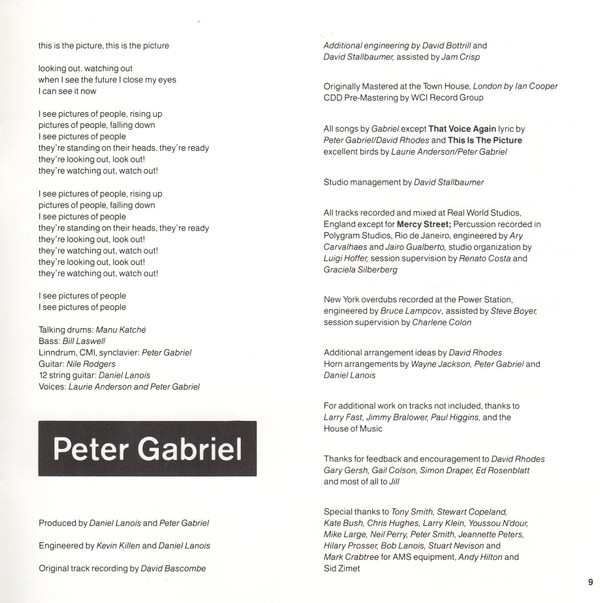 Peter Gabriel - So | Geffen Records (M2G 24088) - 11