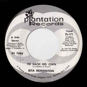 Rita Remington - To Each His Own album cover