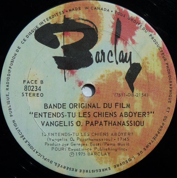 Vangelis Papathanassiou - Entends-tu Les Chiens Aboyer ? | Barclay (80234) - 5