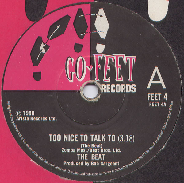 The Beat Too Nice To Talk To 1980 Paper Labels Vinyl Discogs 