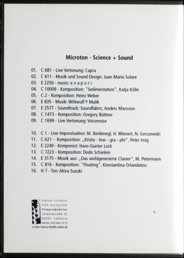 lataa albumi Various - Microton ScienceSound