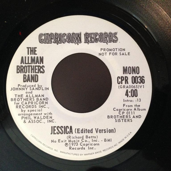 The Allman Brothers Band – Jessica (1973, Vinyl) - Discogs