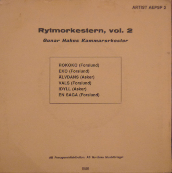 baixar álbum Gunnar Hahns Kammarorkester - Rytmorkesteren Vol 2