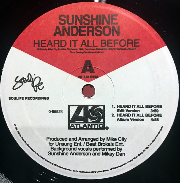 Sunshine Anderson - Heard It All Before | Releases | Discogs