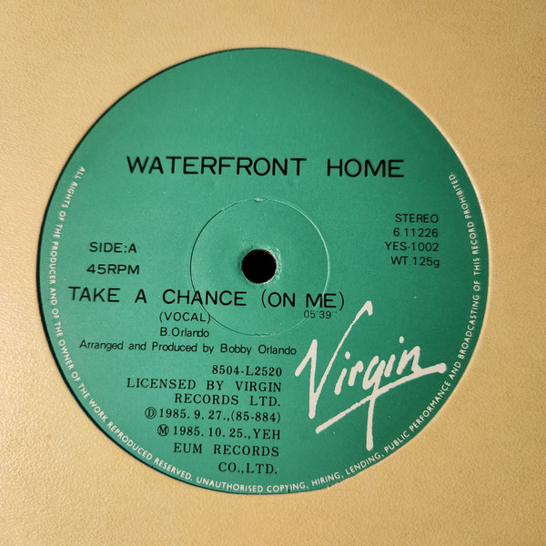 Waterfront Home - Take A Chance (On Me) | Releases | Discogs