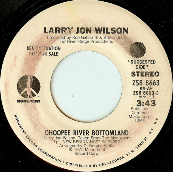 Album herunterladen Larry Jon Wilson - Ohoopee River Bottomland Melt Not My Igloo