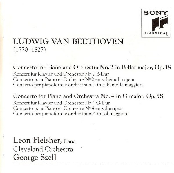 ladda ner album Beethoven, Leon Fleisher, Cleveland Orchestra, George Szell - Piano Concertos No 2 No 4