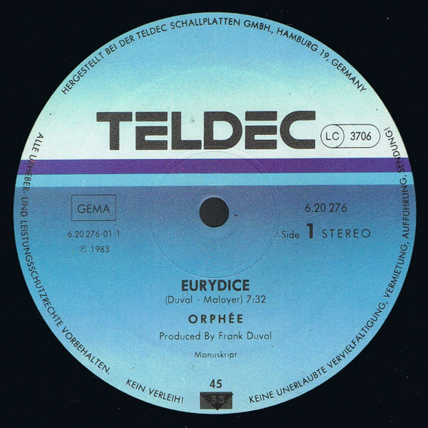 baixar álbum Orphée - Eurydice