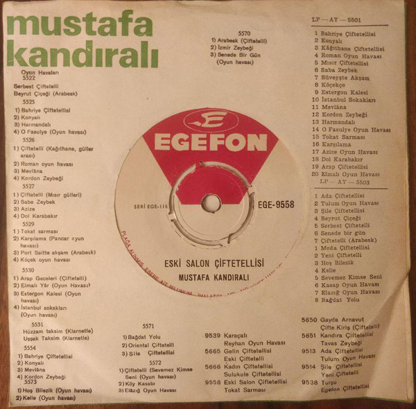 baixar álbum Mustafa Kandirali - Eski Salon Çiftetellisi Tokat Sarmasi