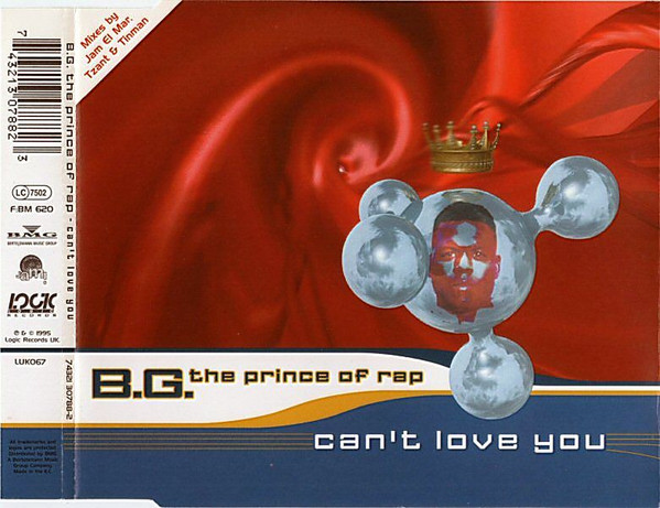 B.G. The Prince Of Rap – Can't Love You (1995, CD) - Discogs