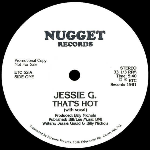 Jessie G. – That's Hot (1981, Vinyl) - Discogs