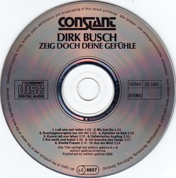 descargar álbum Dirk Busch - Zeig Doch Deine Gefühle