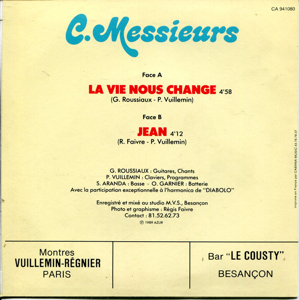 last ned album C Messieurs - La Vie Nous Change