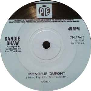 Sandie Shaw - Monsieur Dupont album cover