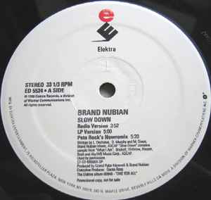 Brand Nubian – Slow Down (1990, Vinyl) - Discogs